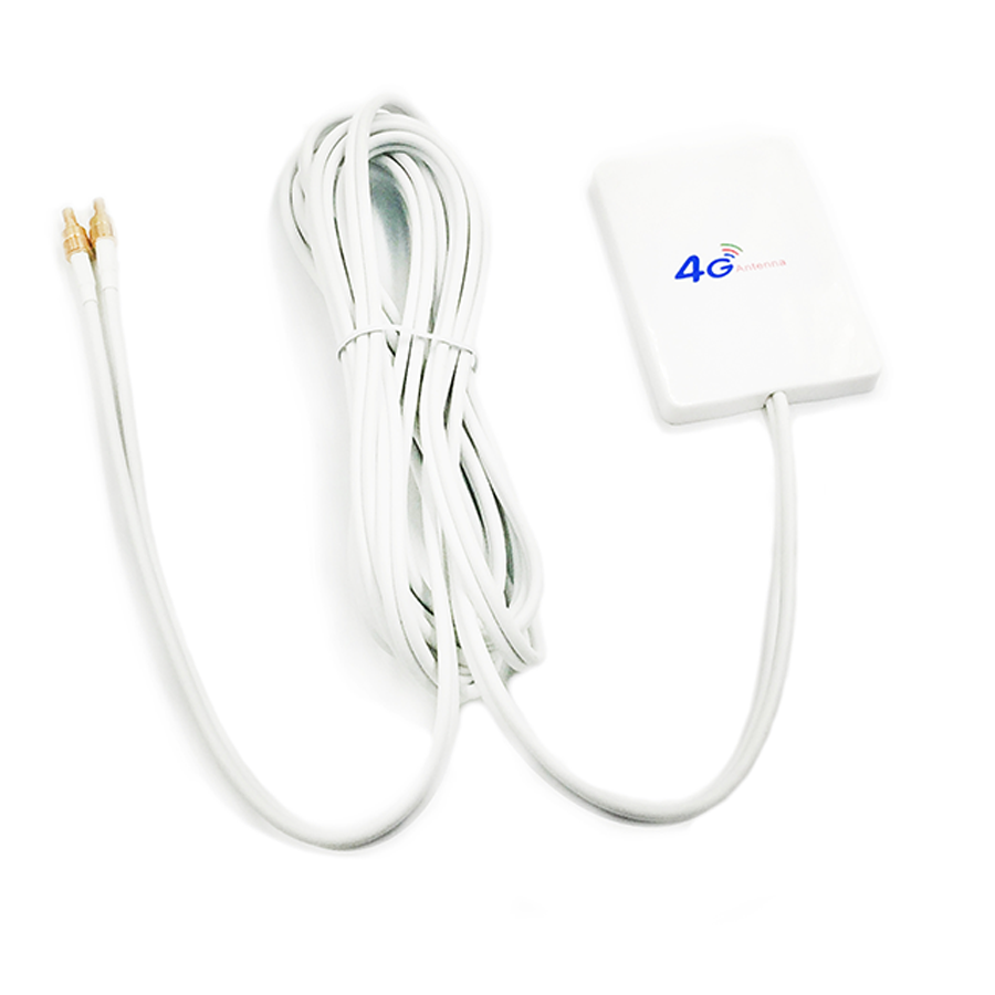 GSM 3G 4G LTE High Gain MIMO Panel Antenna with TS9 /SMA 74*54mm Vertical Polarization
