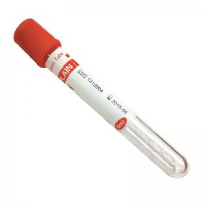 Quality Adults Use Plain Red Single Use Vacuum Blood Collection Tube Custom Size for sale