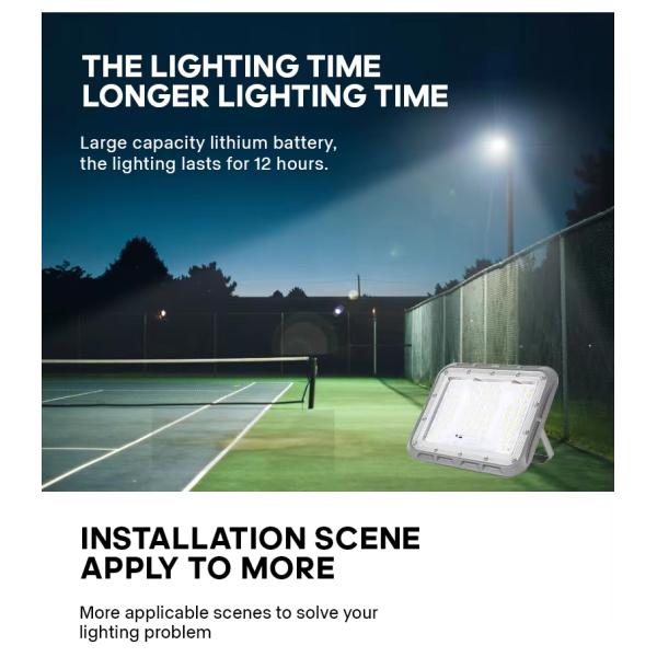IP65 Solar Flood Light Heat resistant Frost Resistant Outdoor LED Flood Lamps