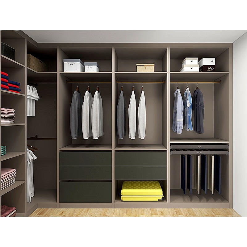 Customizable Wood Panel Furniture 2400mm height clothes cabinet organizer