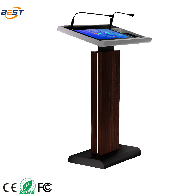 China Electronic Digital Smart Advanced Modern Technology Electric Multimedia Interactive Podium on sale