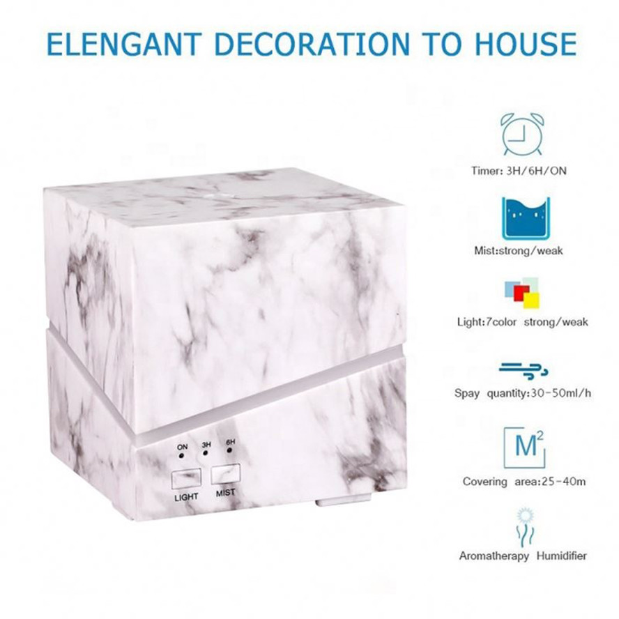 Nebulizer Marble 9W 280ml 500mAh Essential Oil Diffuser For House