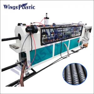 China HDPE LDPE PVC Pipe Manufacturing Machine Spiral PE Corrugated Pipe Extrusion Line on sale