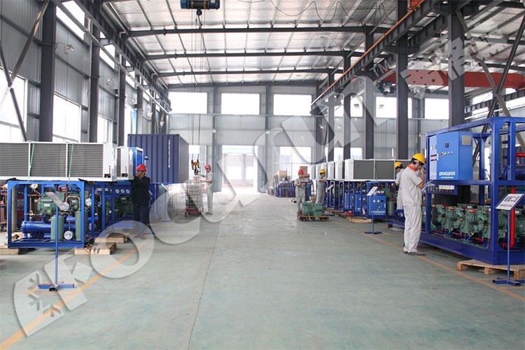 Motor-driven 10 ton FIB-WHB Brine Cooling Block Ice Machine for Water-Cooling System