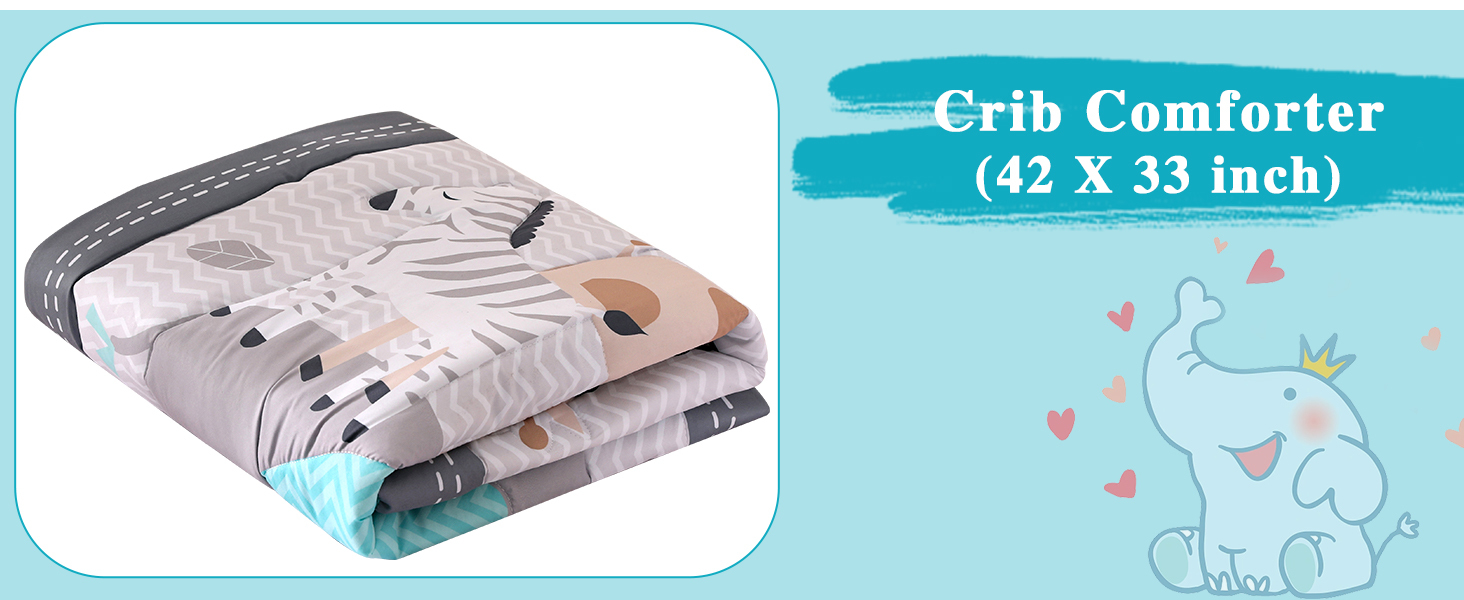 Premium 3-Piece Cartoon Baby Bedding Set , Newborn& Infant Nursery Bedding Set