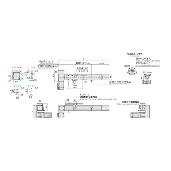 Modular Multi Axis Maintenance Free Synchronous Belt Slide Table Dust Proof
