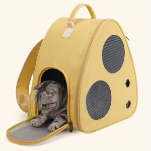Quality PU Pet Carrier Bag Luxury Airline Approved Cat Backpack With Window for sale