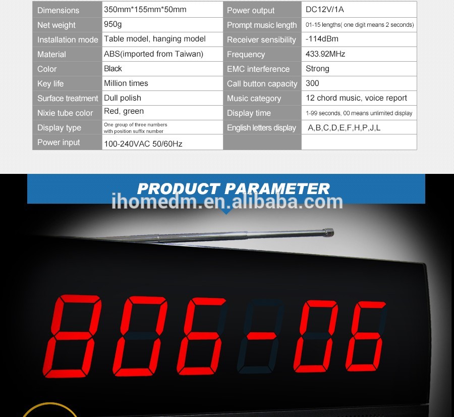 High quality Desk bell ultra-thin table button service call system
