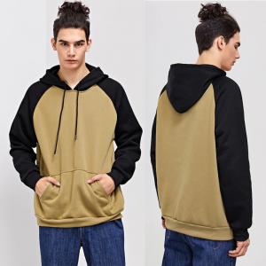 China Winter Wholesale Men Cut And Sew Hooded Sweatshirt on sale