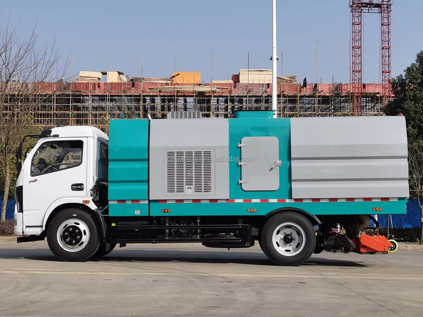 Pure Electric Outdoor Sanitation Cleaning Truck 8CBM Vacuum Road Sweeper Truck