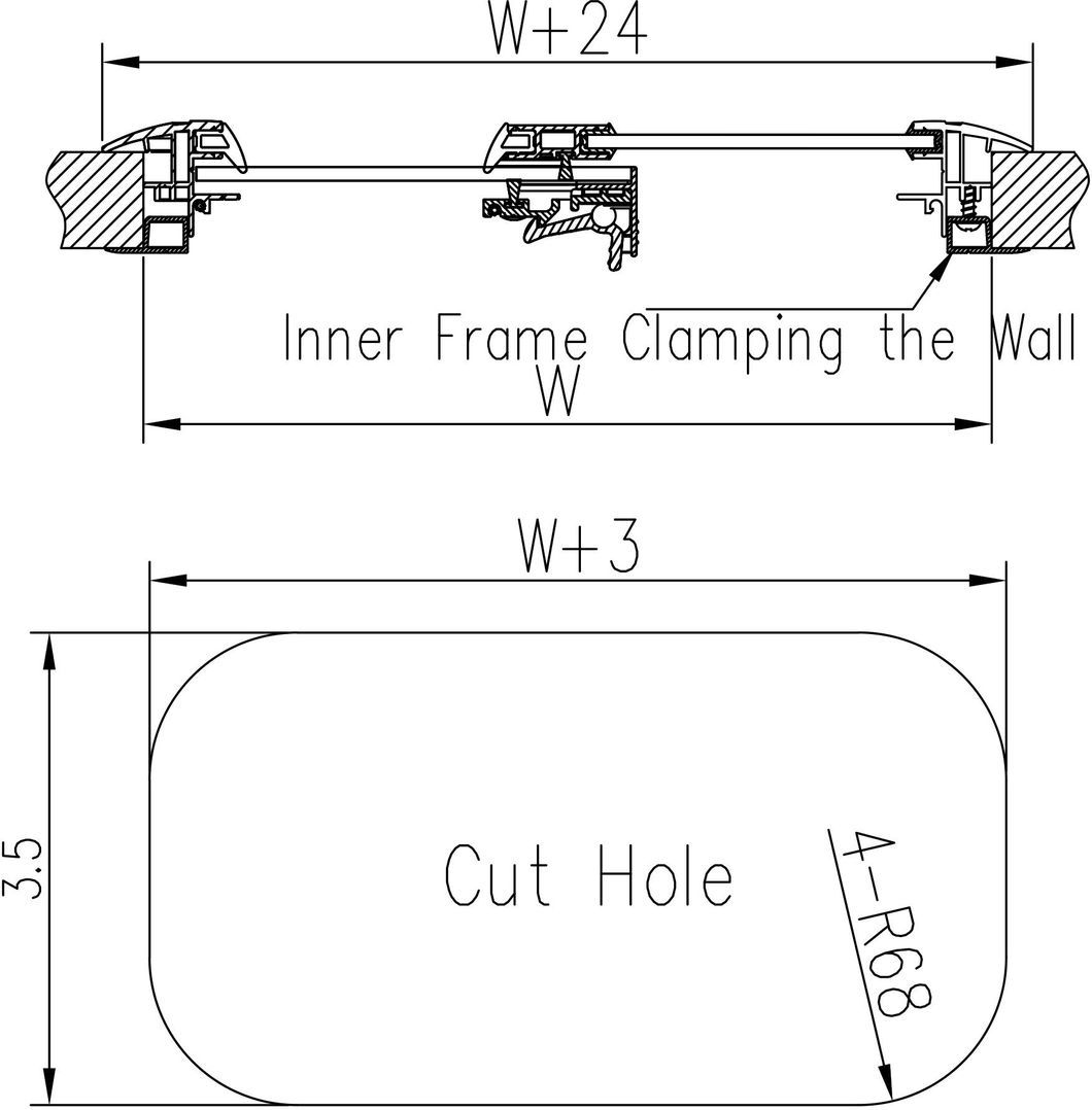 Self-Propelled/Trailer Rvs Ws20f1 Sliding Window for RV Truck Camper Motorhomes DIY