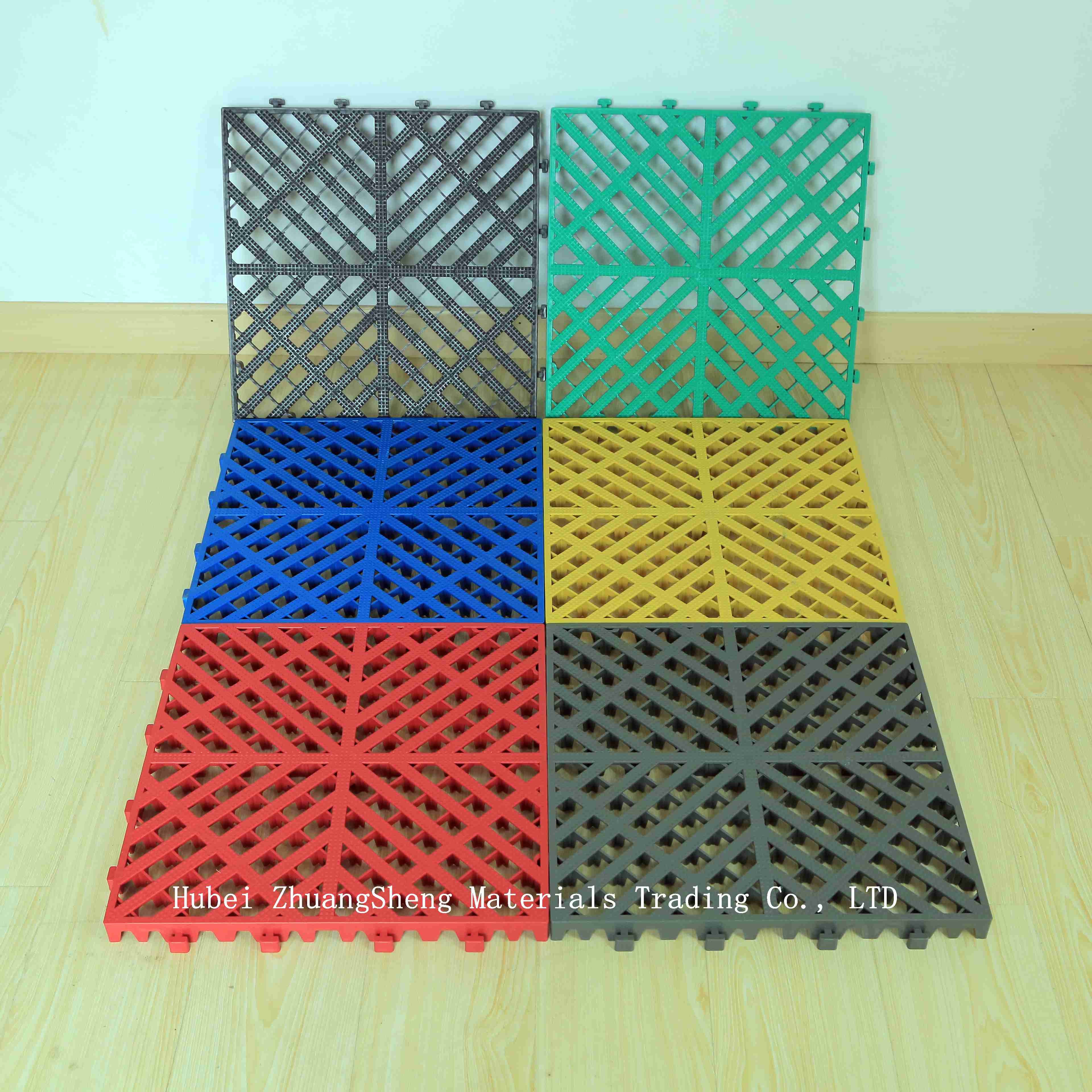 2.8mm China Multi-Purpose PP Modular Suspended Splicing Plastic Flooring Anti-Skid Plastic Sports Flooring factory