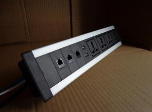 Quality Office Desk Mount Power Strip 4 Power Supply 2 Network 1 Telephone 1 USB Charging for sale