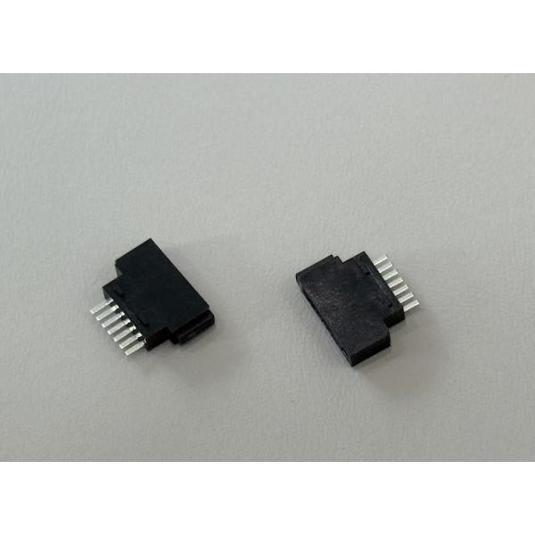 7 Pin 1.27mm PCB Female Socket Connector, Right Angle SMT Board Interface for High Speed Signal Transmission, Custom Wire Harness, Automotive and