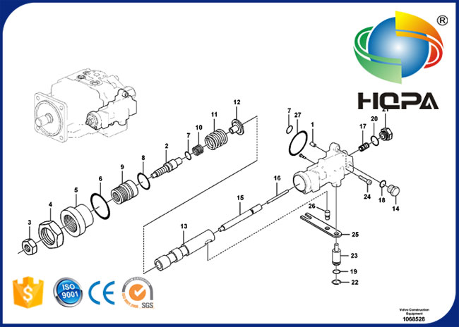 VOE14528809 14528809 Hydraulic Main Pump Seal Kit for Volvo EC80D