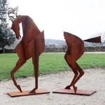 Large Rust Moose Corten Steel Sculpture Metal Abstract Art Animal Deer Elk
