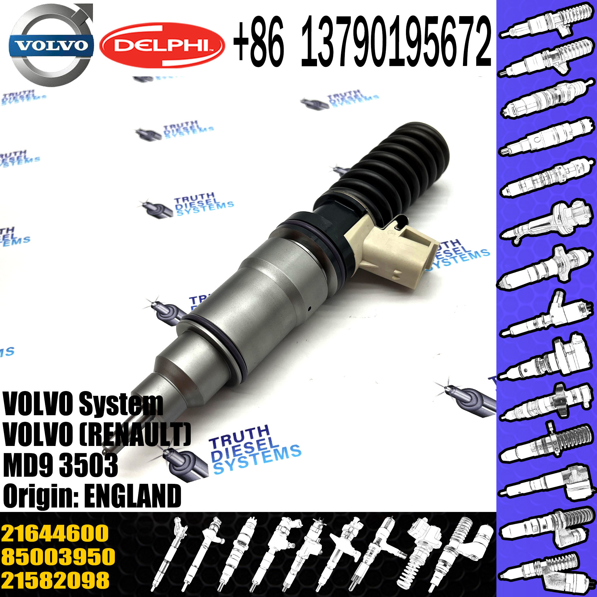 Diesel Fuel Injector 21644600 BEBE4D11301 BEBE4D36001 21582098 21644600 85000675 fuel injector for diesel VOL