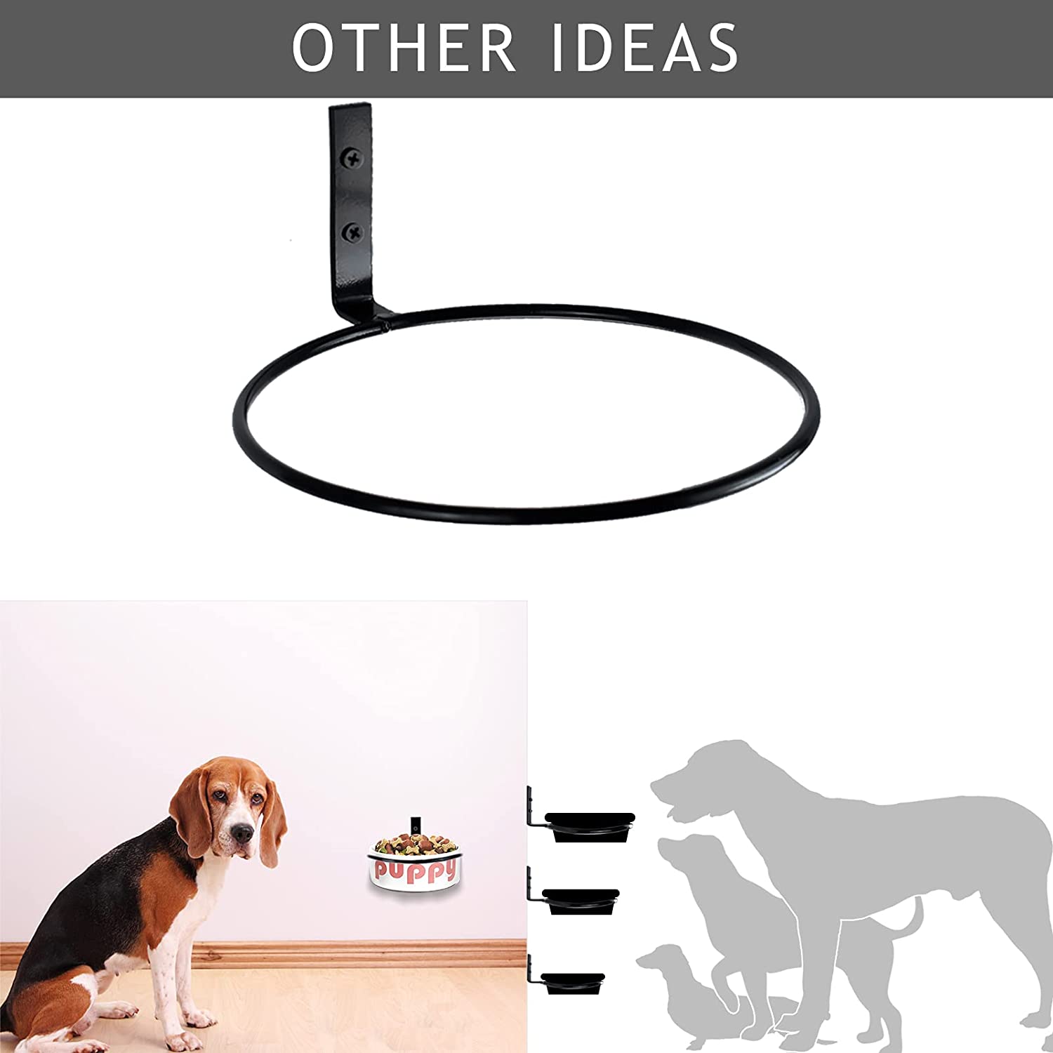 4 inch Wall Planter Ring Hanger Standard Wall Mounted Pot Hook Bracket for Wall Mount