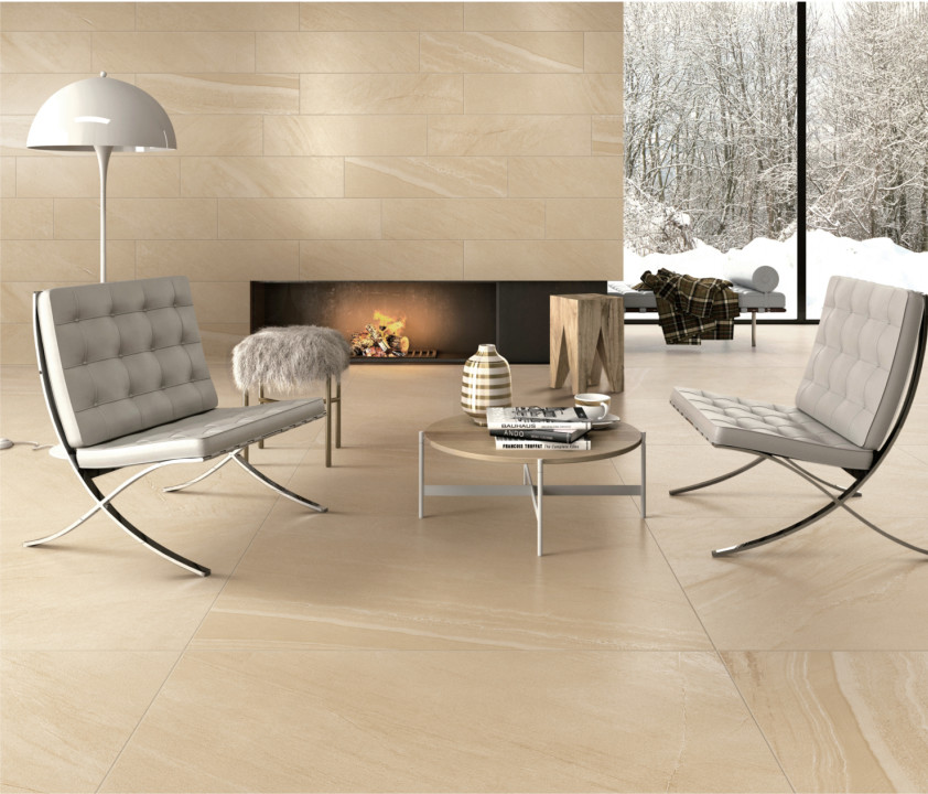 Glazed Wall And Floor Sandstone Cement Look Porcelain Tile