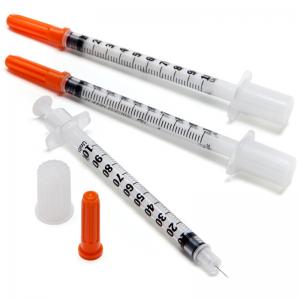 Quality Disposable Insulin Syringe 1ml 0.3ml 0.5ml Disposable Sterile Syringe With Fixed Needle for sale