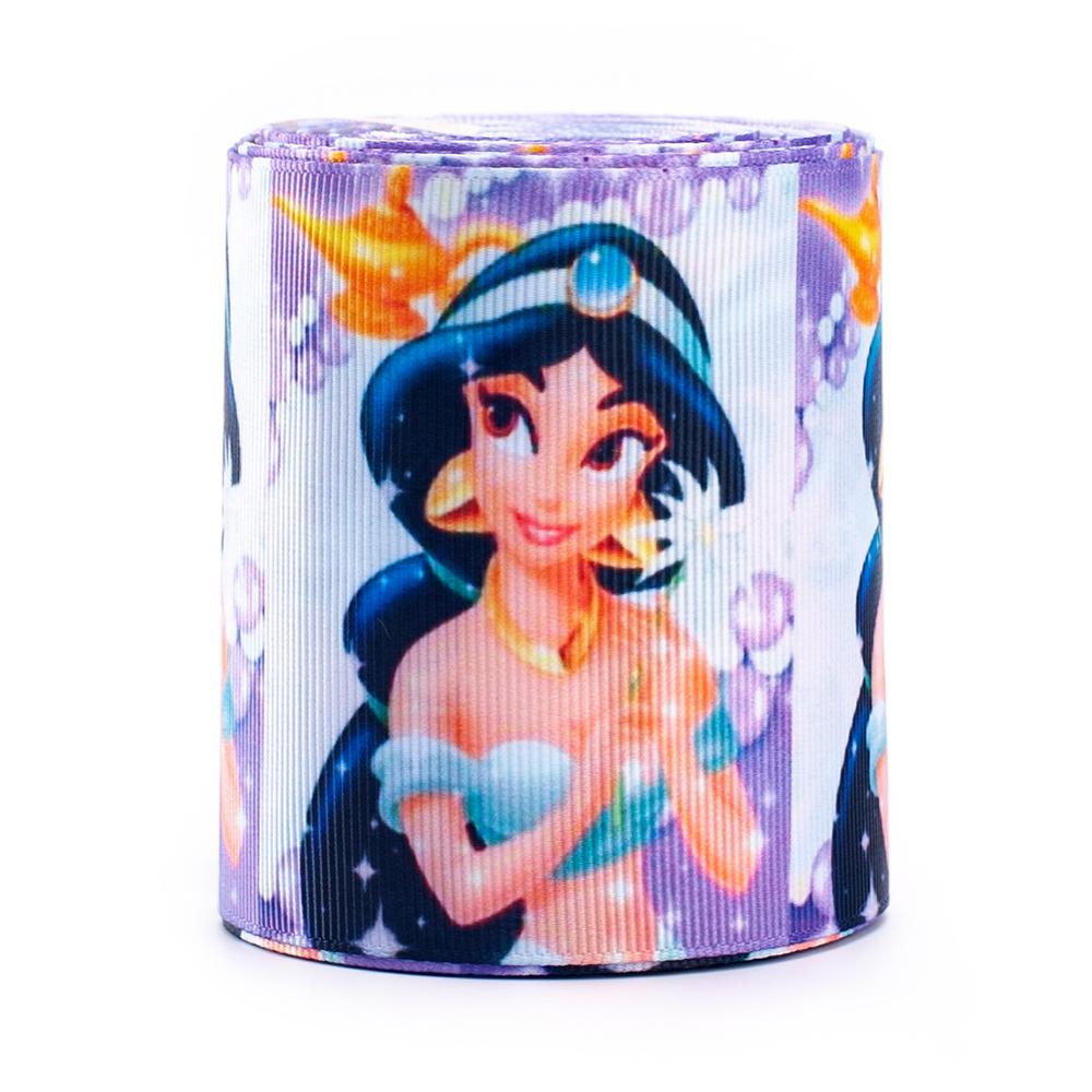 Factory High Quality Fashion Cheap Wholesale fairytale cartoon princess 75mm grosgrain printed ribbon