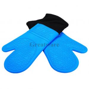 China Silicone Oven Mitt Set and BBQ Cooking Gloves on sale