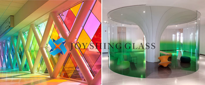Colored Laminated Glass 5+5mm Decorative Laminated Glass PVB Interlayer