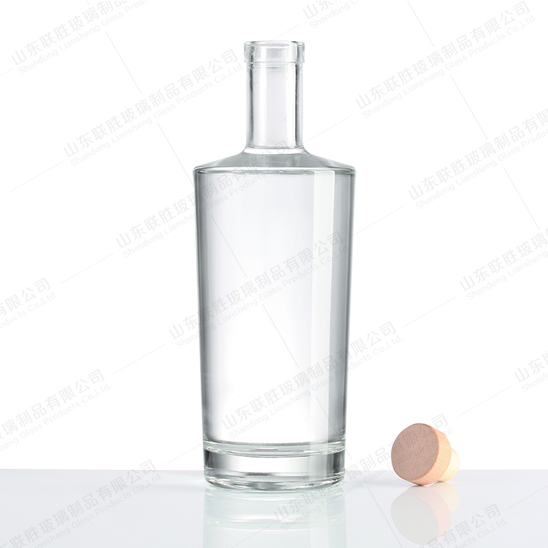 500ml Absinthe Round Glass Bottle with Long Neck Spirit Glass Bottle in Customized Color