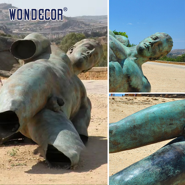 Large Outdoor Art Sculptures With Incomplete Bronze Sculptures Of The Human Body