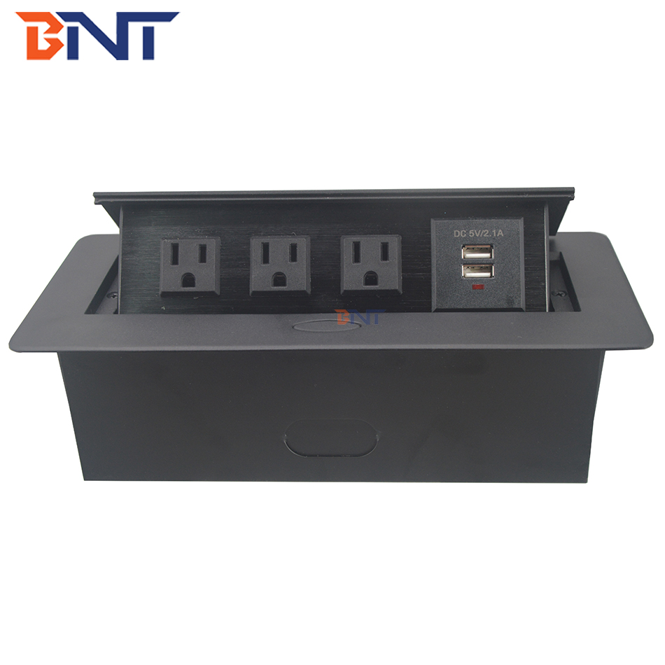 recessed power socket Type pop up table electrical power socket with USB charge port