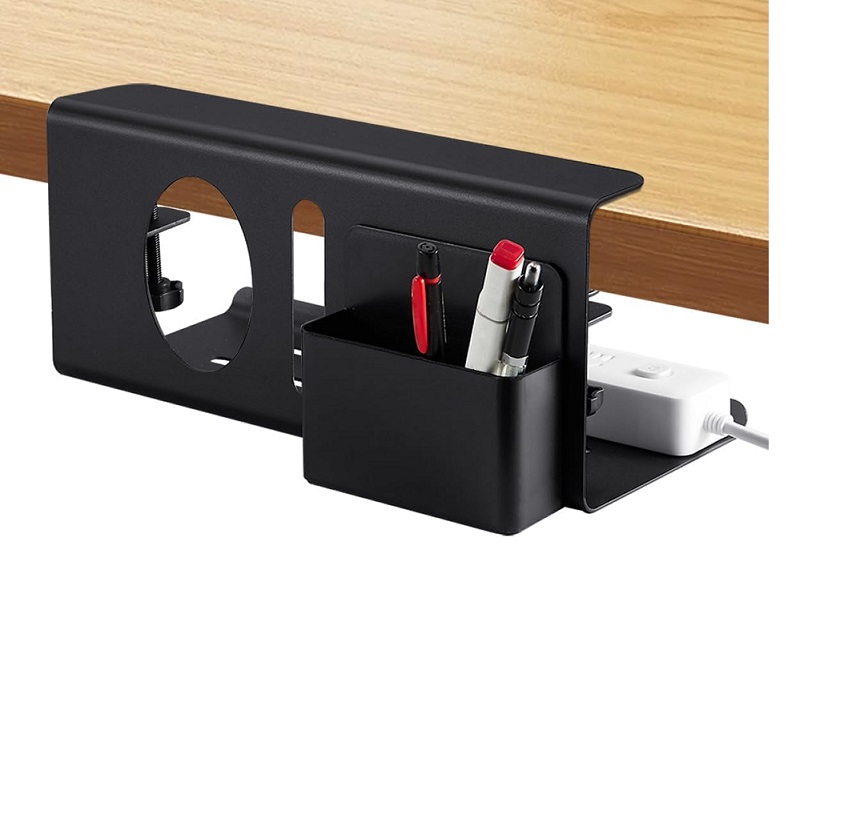 Under Desk Cable Management Tray for 40cm/43cm/45cm/50cm Standing Desks 1mm Thickness