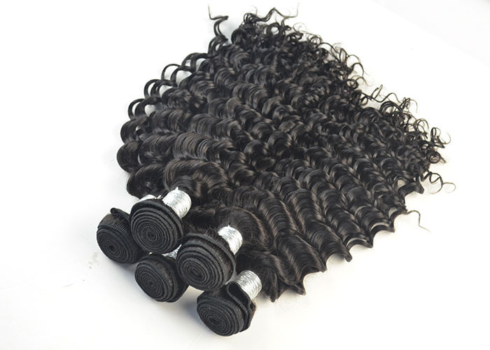Deep Curl Virgin Peruvian Hair Extensions Unprocessed Peruvian Hair Bundles 3 Pcs A Lot