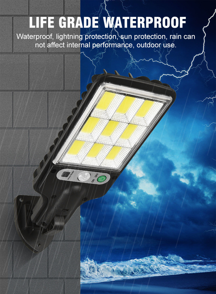 Solar Garden Light High Lumen Sensor Security Wall Street Lamp for Outdoor Lighting