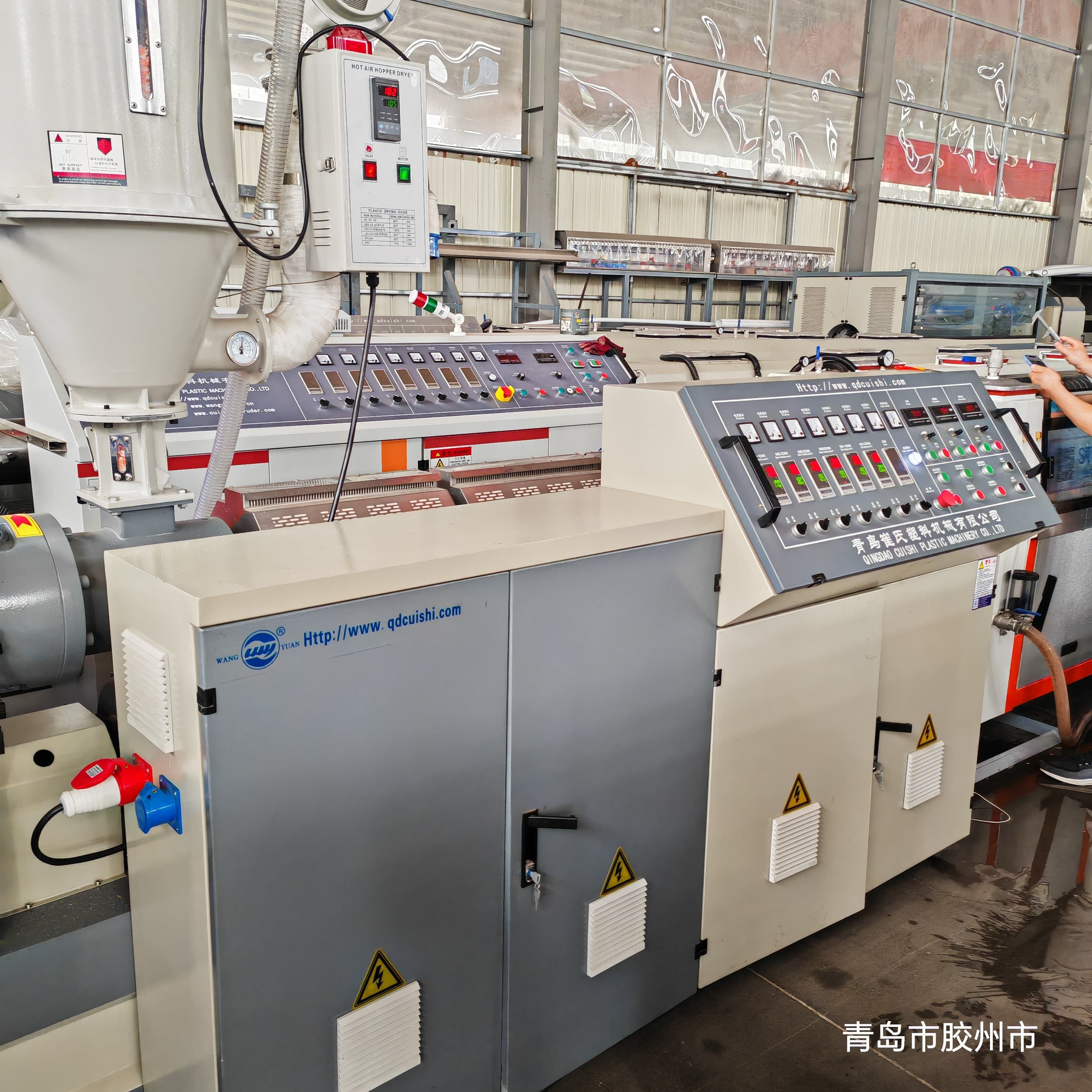 37-55kw Motor Power Spiral Pipe Extrusion Line For Pe Pipe Single Wall Production Line