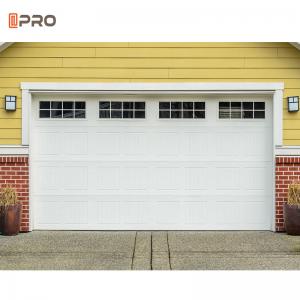 China 6063 Clear Glass Garage Door With Motor Checkered Anodised Smart Opener Aluminum Springs on sale