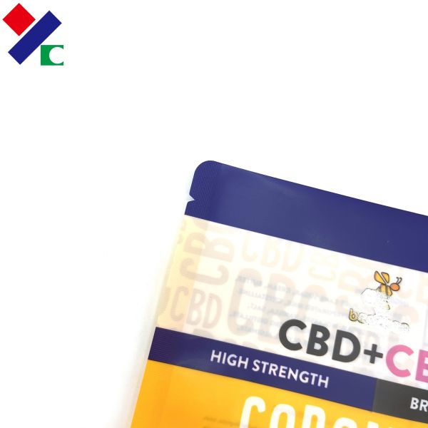 High Barrier 3 Sides Seal Pouch NY LDPE Custom Printed Embossed Food Plastic Bag Tear Notch