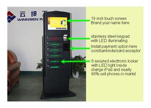Quality Customized Cell Phone Charging Station With Metal Keypad And LED for sale