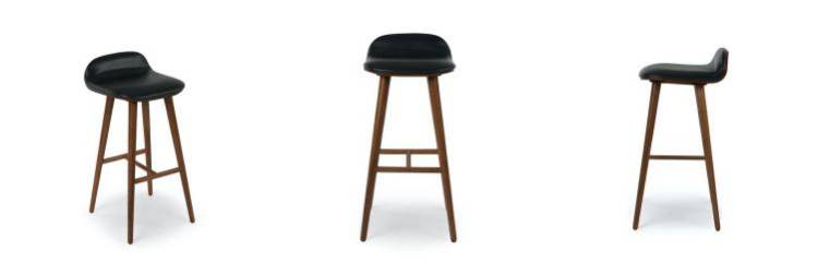 NO Folded Modern Wood Bar Stool for Kitchen and Dining Room without Folding