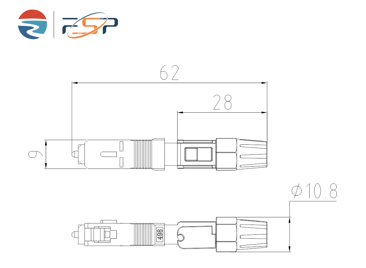 Simplex SC Fiber Optic Fast Connector UPC Polished for FTTH Field Assembly in Network