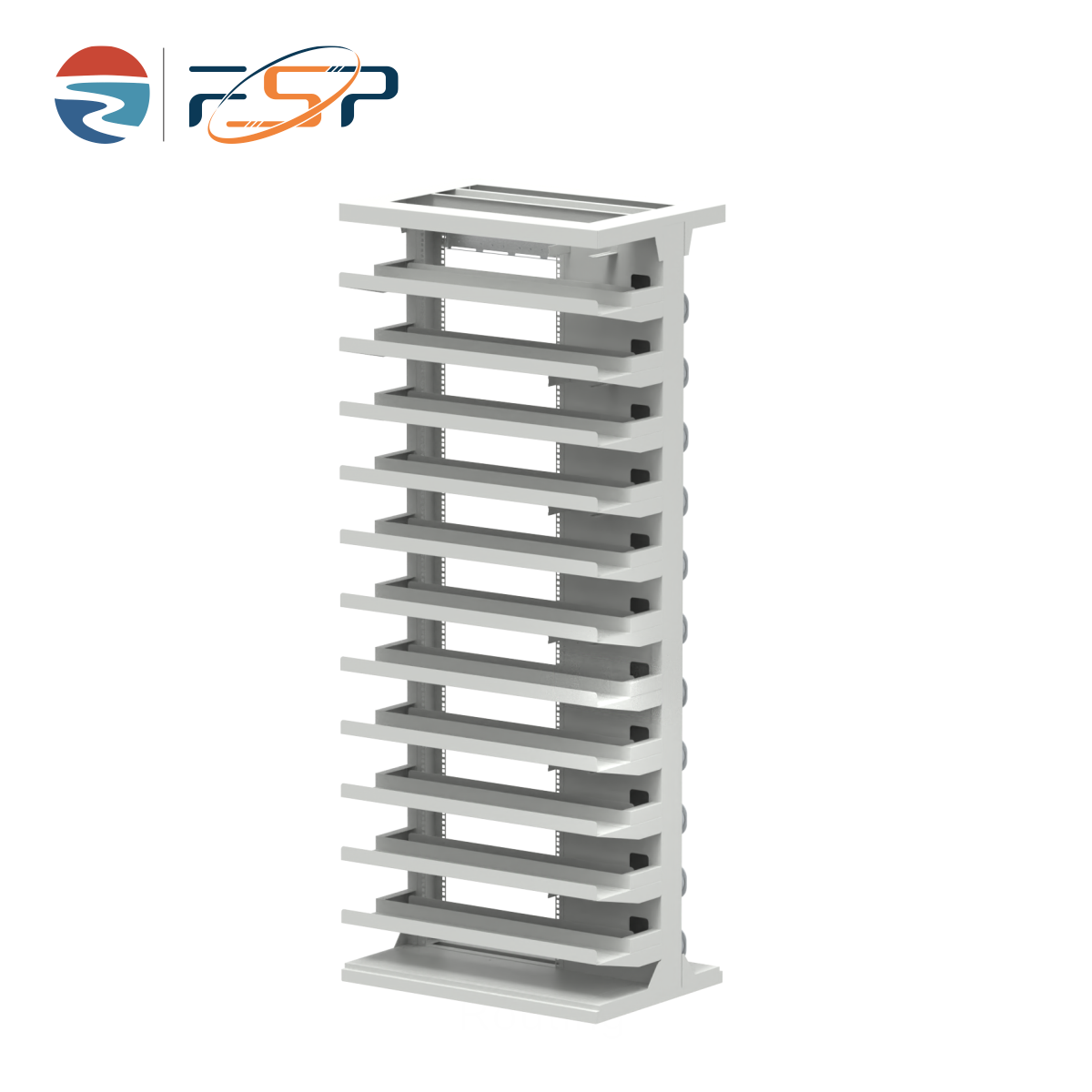 Durable Silver Finish 47U ODF Rack Cabinet for Indoor Network FTTH FTTX Tray Loaded