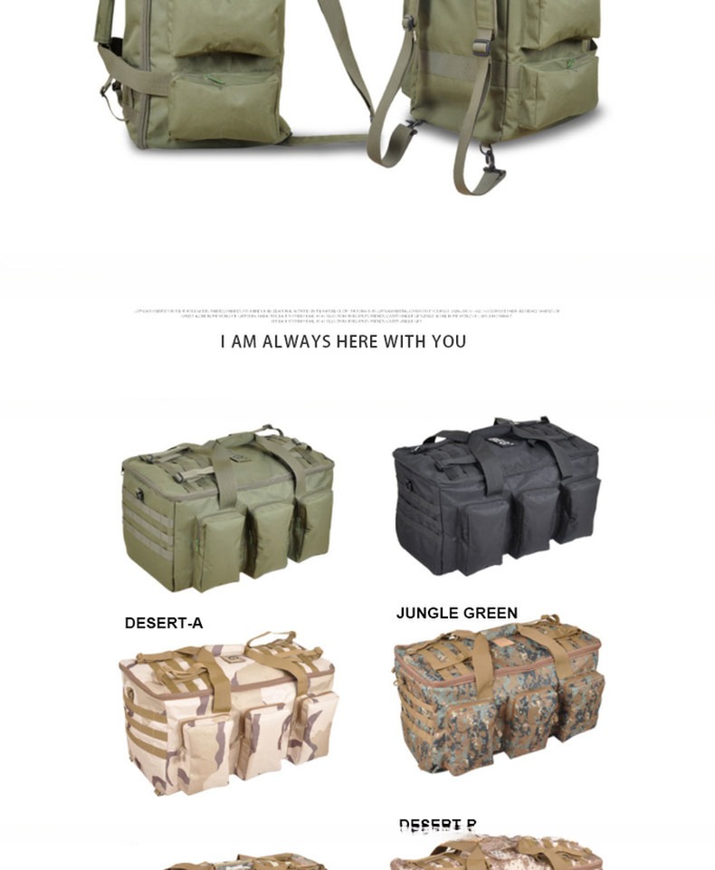 55L Capacity Multi-functional Waterproof Shoulder Backpack for Traveling and Camping
