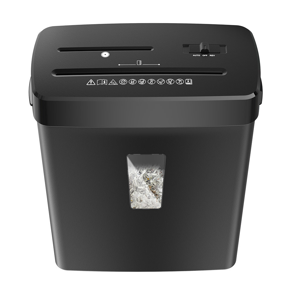 P4 Level 8 Sheets A4 Cross Cut Paper Shredder Machine For Office Home Use 13L Bin CD222P-8
