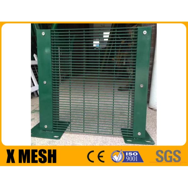 Green Powder Coated Clear View Fence Anti Climb 358 With 4mm Wire Diameter For Garden