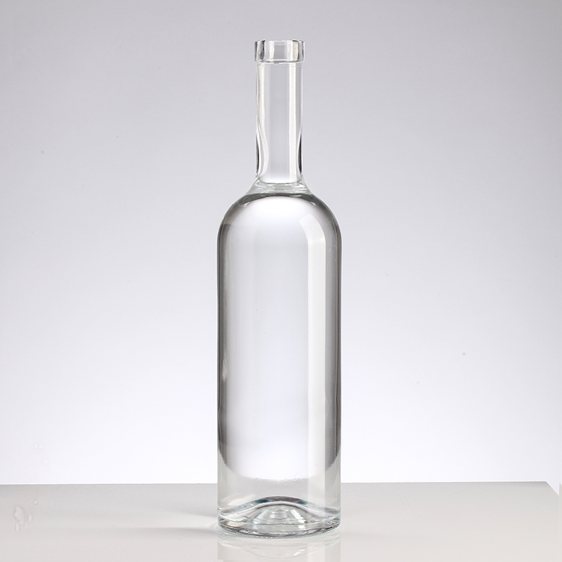 Transparent Glass Bottle 750ml Red Wine Bottle with Cork Sealing Type Made