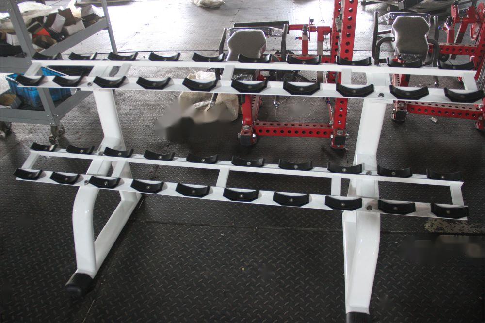 Commercial Gym Body Building Steel 3 Tier Commercial Dumbbell Rack for Gym Use