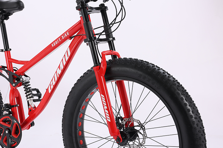 carbon Steel Frame 26 Inches Snow Full Suspension Mountain Bike Fat Tyre Cycle Snow Bicycle for Winter Sports Enthusiasts