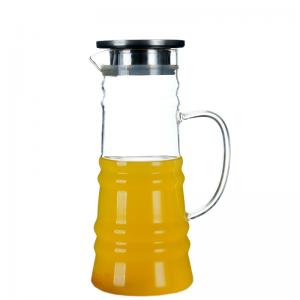 Quality Transparent Large Glass Water Jug With Spout , Eco Friendly Cold Water Pitcher for sale