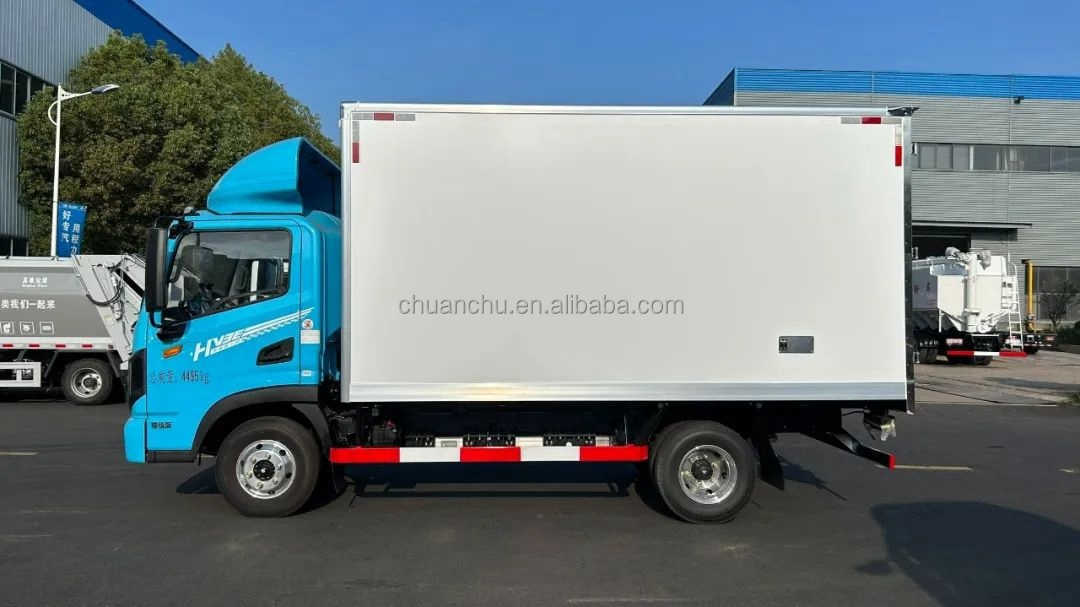 Pure Electric Mini Cargo Van Refrigerated Truck For Food Transportation