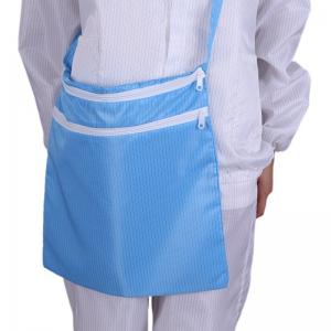 Quality Ziplock Blue Anti-static Lint Free Fabric Bag ESD Clothing Bag Anti Static ESD Polyester Cleanroom Bag With Zipper for sale