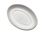 Oval 262.5x197x20.1mm Biodegradable Sugarcane Bagasse Plates